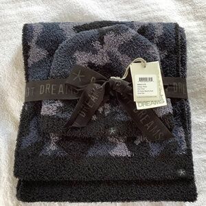 Barefoot Dreams CozyChic Camo Beanie & Scarf Set Indigo Multi